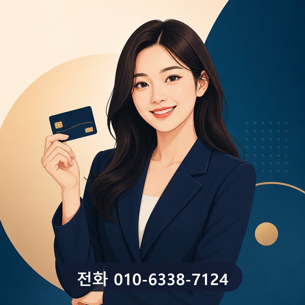 신용카드 한도 대출 대표 이미지 · 문의 010-6338-7124